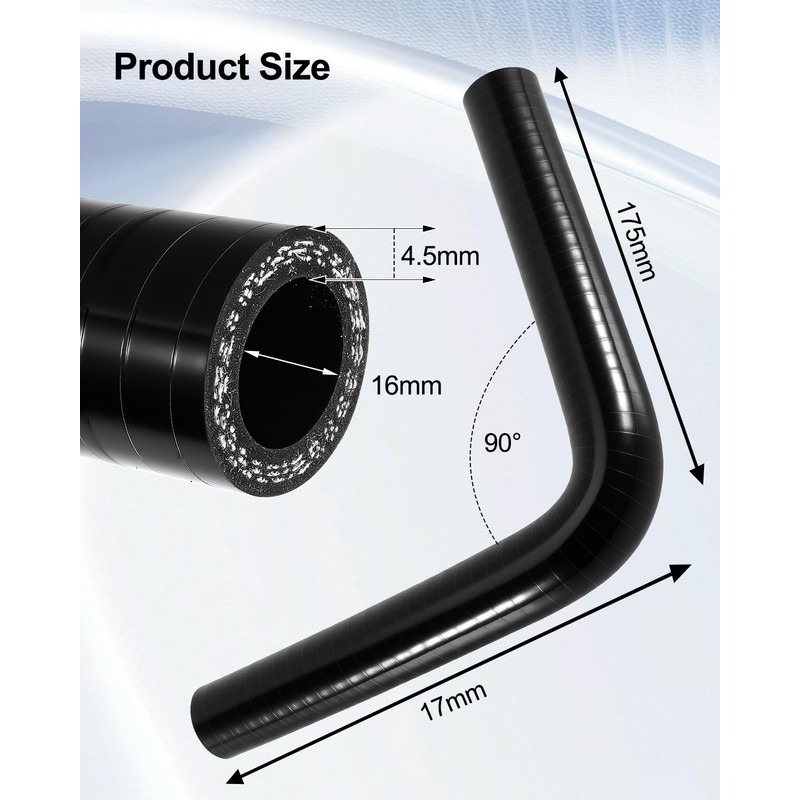 5/8 Inch Car Engine Heater Hose, 3 Layers Coolant Turbo