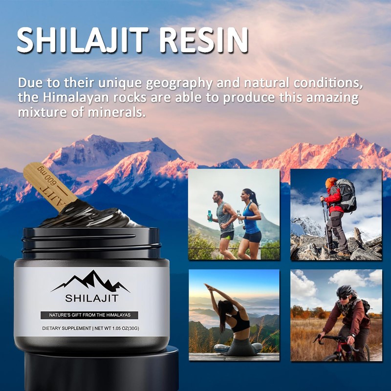 Shilajit Resin Himalaya 50g Natural Shilajit Harz Maximalstärke 600mg Silajit