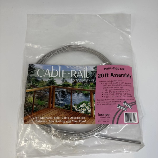Feeney 6320-PKG Cable Rail Assemblies for Wood Railing Frames 20'