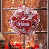 Christmas Mesh Wreaths for Front Door with Lights,Artificial Christmas Decoration