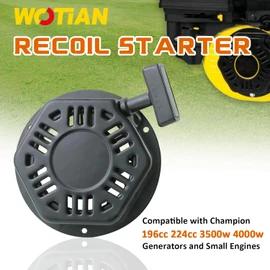 WOTIAN Recoil Starter Compatible with Champion 212cc 196cc 224cc Pull Start Assembly Generator Parts 3500w 4000w Part#22.061000.00