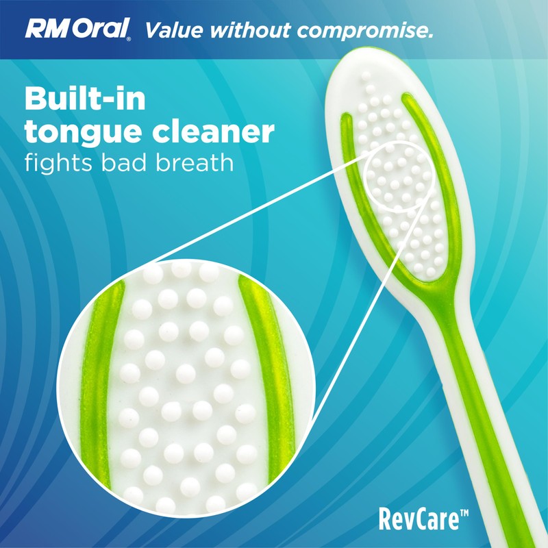 RM Oral RevCare Medium Toothbrush, Circular Power Bristles Power Away