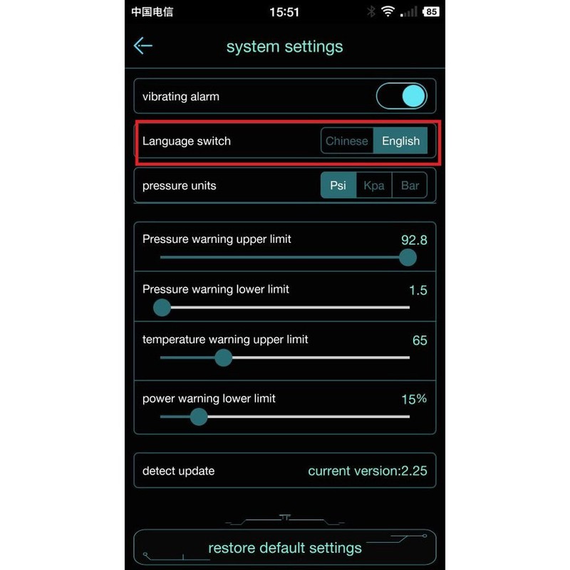 zmart Android iOS Compatible TPMS Bluetooth 4.0 Tire Pressure Monitoring