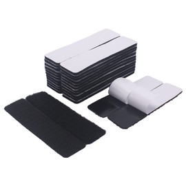 HUAYY Square Hook & Loop Strips with Self Adhesive(Black 24 Pairs 1 x 4 in),Industrial Strength Sticky Back Fasteners Heavy Duty Hook and Loop Tape,Organizing or Hanging Items Indoors or Outdoors