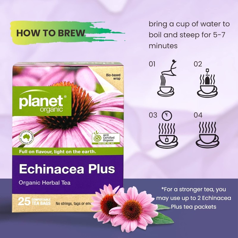 Planet Organic Echinacea with Green 25 Tea Bags