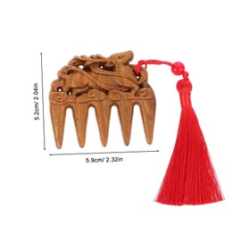 Baluue Wide Tooth Scalp Massager Comb for Gentle Hair Care Durable Wooden Design Compact for Travel Use Smooth Teeth for Comfortable Scalp Massage for Men and Women