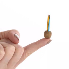 Factory Direct Craft Set of 12 Dollhouse Miniature 1:6 Pencil Holders and Pencils