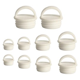 NentMent 10 Pack Mop Bucket Drain Plug Replacement End Cap Stopper Rubber Sealing Plugs with Ring Grip for Spin Flat Mops and Buckets System Water Tub Tubing Holes Bathtub Kitchen Bathroom