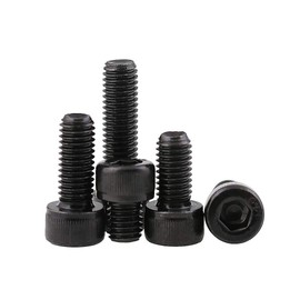 BOZONLI High Tensile Allen Bolts Hex Socket Cap Screws Mechanical Parts Bolts, Black, M2.5 * 18mm,50 pcs
