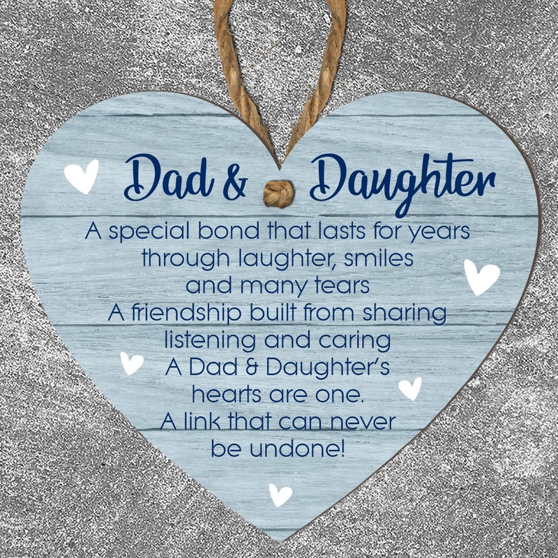Laser Cut Father's Day Heart Plaque - Celebrate Dad &