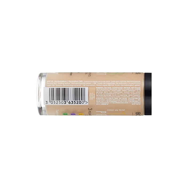 Bourjois 123 Perfect Medium Coverage Liquid Foundation 52 Vanilla, 30