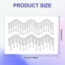 ANATTASOUL Iron On Rhinestone Transfer Sticker Crystal Iron-On Sticker Tassel Hotfix Bling Rhinestone Patch For Clothes Hat Carry Bag DIY Crafts Gifts Festival