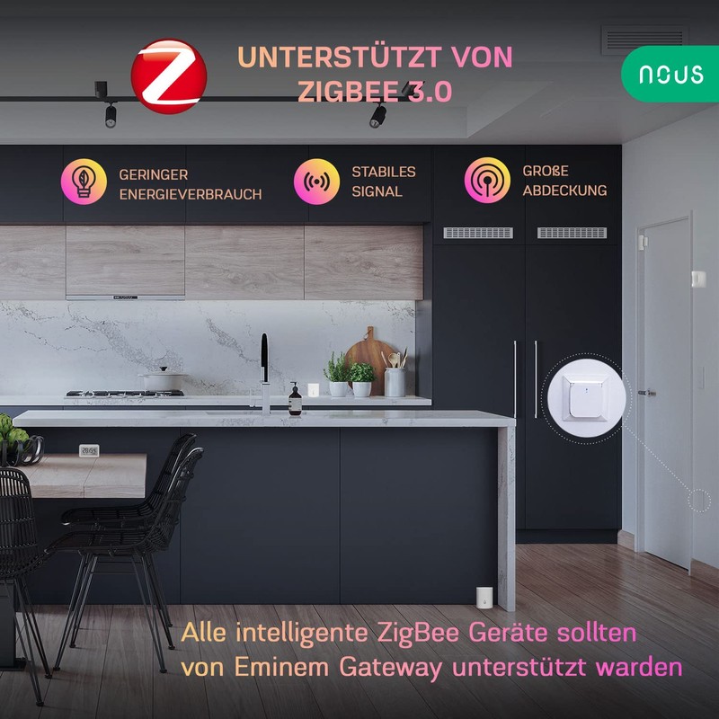 NOUS E1 ZigBee Gateway, ZigBee Hub/Bluetooth Hub, ZigBee Bridge, ZigBee