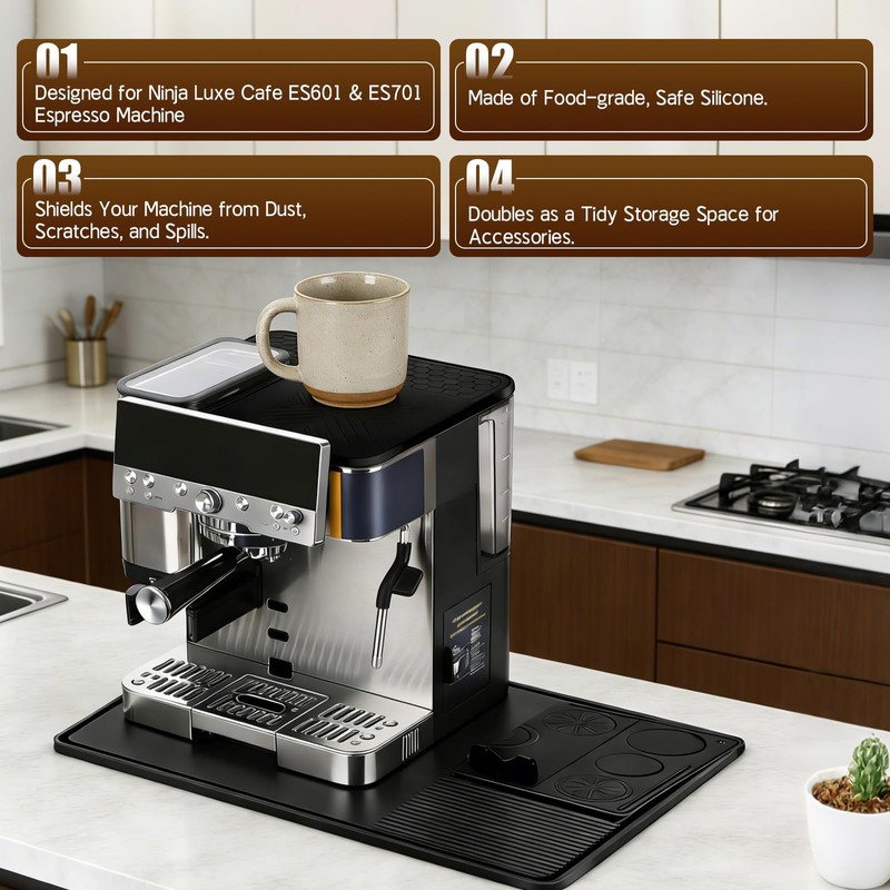 3-in-1 Silicone Mat Set for Ninja Luxe Cafe ES601 &