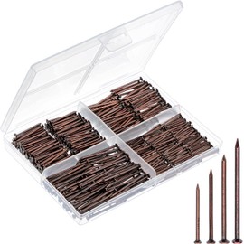 Mr. Pen- Nail Assortment Kit, 600 pcs, 4 Sizes, Bronze, Small Nails for Hanging Pictures, Finishing Nails, Wall Nails for Hanging, Pin Nails, Hardware Nails, Assorted Nails, Galvanized Nails