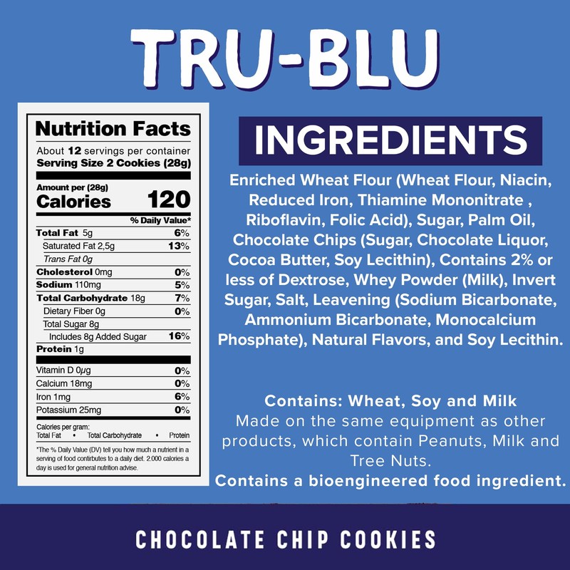 Tru-Blu Chocolate Chip Home Style Cookies | No artificial ingredients