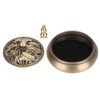 Brass Incense Burner Alloy Metal Stick with Lid Buddhist Supplies