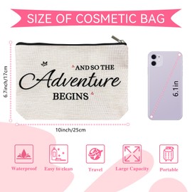 DJOLY Bridal Shower Gifts for Bride To Be 2025 Makeup Bag, Bridal Shower Decorations, Wedding Engagement Gifts Bachelorette Party Accessories for Women, Small Cosmetic Travel Zipper Pouch