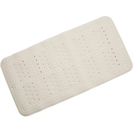 Croydex Bathrooms Non Slip Anti Bacterial Cusioned Vinyl Bath Mat with Secure Grip Suction Cups for Bathroom, Bathtub & Shower, 55cm x 35cm