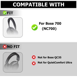 umvowuxa Replacement Ear Pads Compatible with Bose 700 Headphones,Cooling Gel(Black)