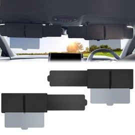 Car Sun Visor | Polarized Sun Visor Extender with Zipper Slider | UV400 Compatible, Side Shade Included, Driver & Passenger Side, Anti-Glare, Universal Fit, Easy Installation