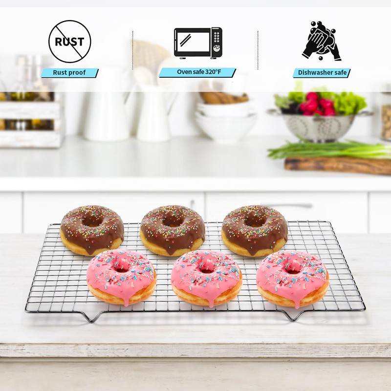 Tebery 2 Pack Heavy-Duty Wire Cooking Rack Baking Racks Fits