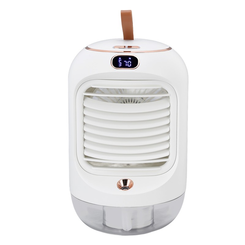 Mini Air Conditioner Humidifier Aromather 3 Gears 5 Blades USB