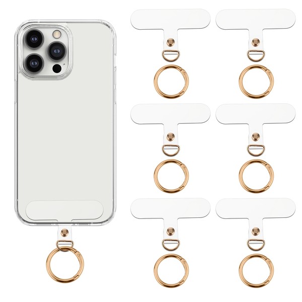 simarro 6Pcs Phone Lanyard Patch Pad with 6 Metal Spring