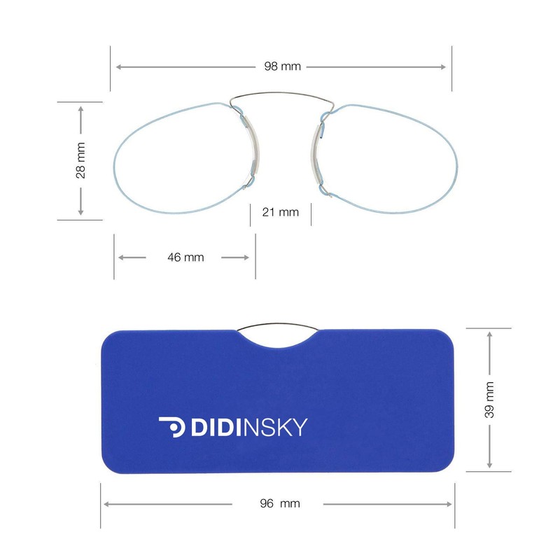 DIDINSKY Lesebrille für Damen und Herren Transparent. Kompakte leichte randlose