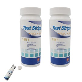 100 Stück Pool Teststreifen,PH Streifen SäUre Basen Teststreifens WasserhäRte Messen Ph-Teststreifen,Wassers Wert MessgeräT Wassertester,Chlor Brom AlkalinitäT Poolteststreifen,für Test Wasser PH-Wert