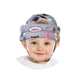 TORASO Baby Helmet, Baby Infant Head Helmet for Crawling, Head Cushion Bumper Bonnet, Soft Headguard for Toddler Learning to Walk, Gray Forest (1)