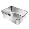 Kichwit Extra Large Stainless Steel Open Cat Litter Box with