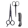 Kit De Tijeras De Facial Negro
