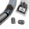 Cable retraction aid for empty pipes, fixed retraction aid for