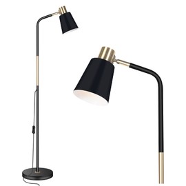 Floor Lamp, NIOSTA Industrial Floor Lamp Height Adjustable 360°Rotation Lampshade Modern Standing Lamp, Floor Lamps for Living Room, Office, Bedroom Reading, Work etc(Black)
