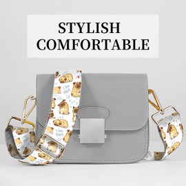 DZTLAO Wide Purse Strap Replacement Crossbody, Funny Shoulder Strap Adjustable, Cute Bag Strap for Women Guitar Purses Cute Dogs