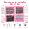 804 Kit Pestañas Maquillaje Diy Extension 9-18mm 30d 40d 50d