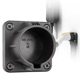 MECMO EV Charger Nozzle Holster Dock for J1772 EV Coupler Connector, Electric Vehicles Car Charging Plug Holder Wall Mount Hanger - Clean Neat Look Mounting for Indoor Outdoor Garage