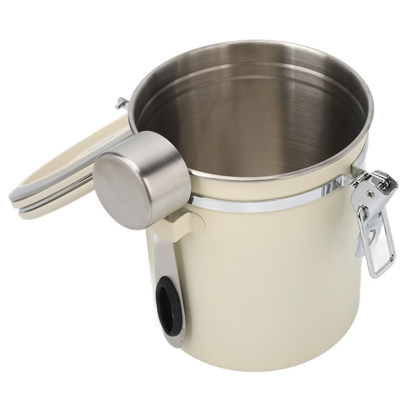 Coffee Canister Airtight Stainless Steel Kitchen Food Storage Container with