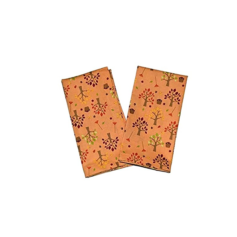 100% Cotton Dinner Napkins-Set of 2-Apple Harvest Theme-18x18 - Proudly