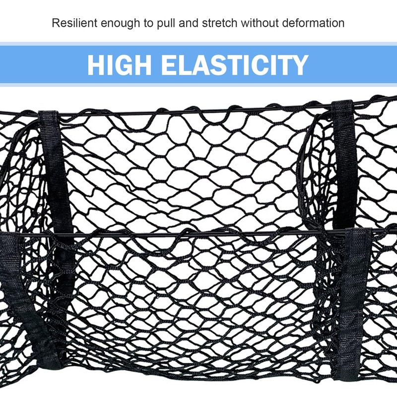 Ferianl Heavy Duty Mesh Cargo Net, Expandable 3 Pocket Trunk