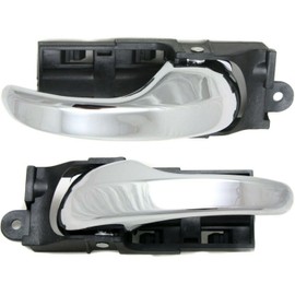 Eohfsxk Car Door Handle Interior Front Left Right 2pcs Chrome for Ford for F150 00-03 & 01-03 & Base 99-00 & Lariat//XL/XLT 99-03 12745892
