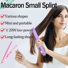 2025 New Mini Dual Purpose Curling Iron,2-in-1 Mini Curling Wand & Flat Iron Hair Straightener, Portable Travel Curling Wand Straightening Irons for Short and All Hair Types（Green