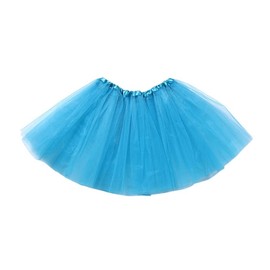 Faldas de tutú de ballet para mujer con capas elásticas para bailar y bailar, Azul, Talla única