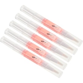 Bolígrafos de Aceite para Cutículas 5 Piezas Plástico Nutritivo Exfoliación Delicada de Cutícula, Aceite Jojoba para Uñas, Cuerpo Plástico, Humectante Nutritivo, Formato Compacto