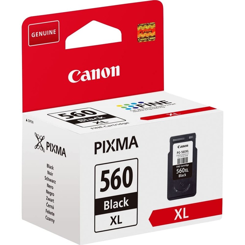 Canon Original Ink PG-560XL XL Black Plastic Packaging (Old Version)