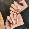 Handmade Press on Nails Long Stiletto Fake Nails French Tip