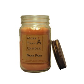 More Than A Candle - 16 oz Mason Jar Soy Candle - Made in The USA Bear Farts