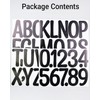 4 Sheets Large Letter Stickers, 4 Inch Waterproof Number Sticker