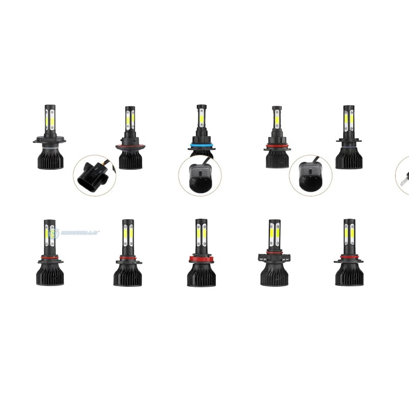 IRONWALLS 4-side 9005 LED Bulbs Headlight High or Low beam